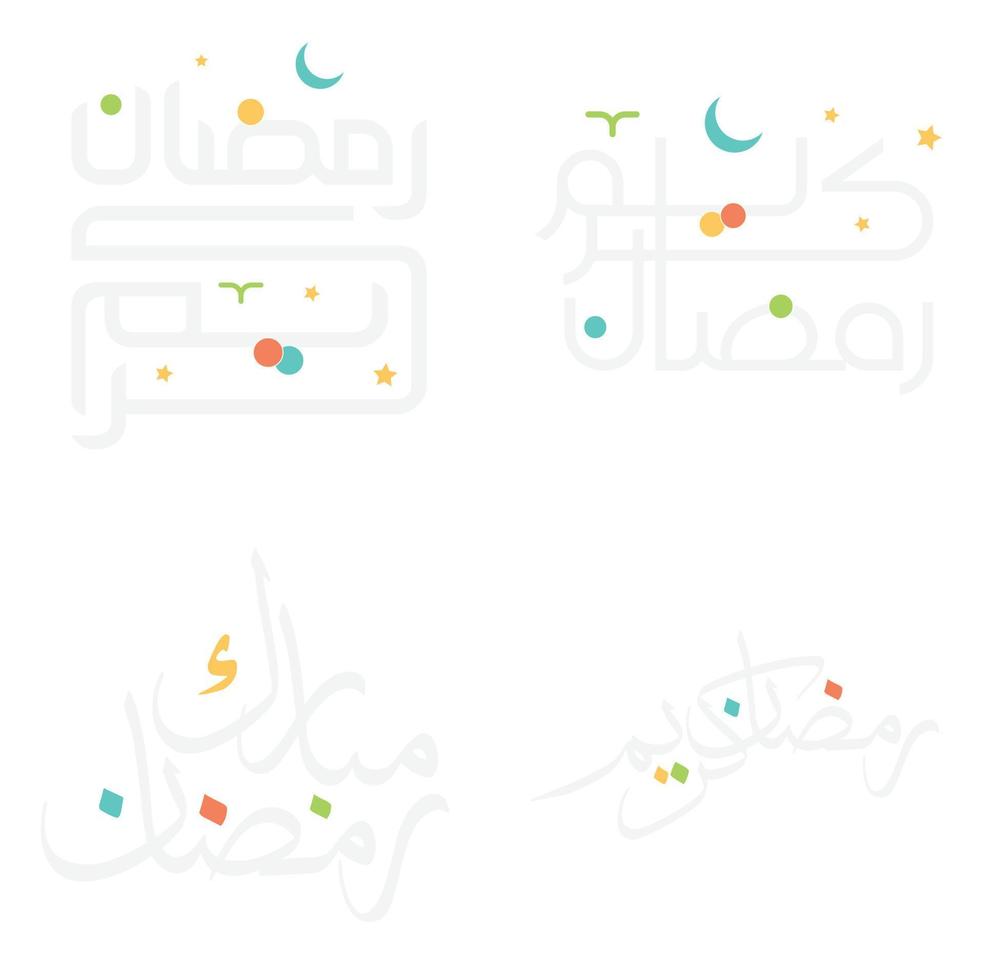 Ramadan kareem Vektor Design mit Arabisch Kalligraphie zum islamisch Grüße.