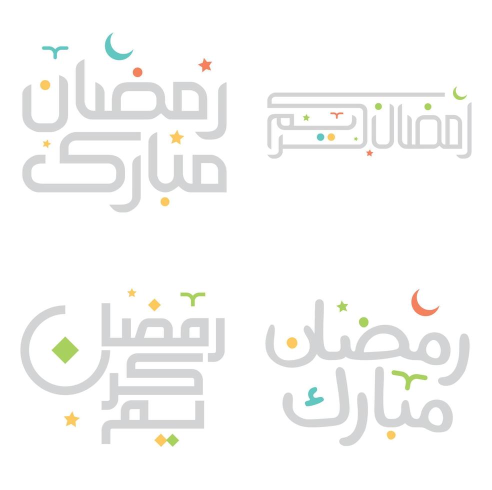 elegant Ramadan kareem Kalligraphie zum islamisch Monat von Fasten. Arabisch Logo Design. vektor