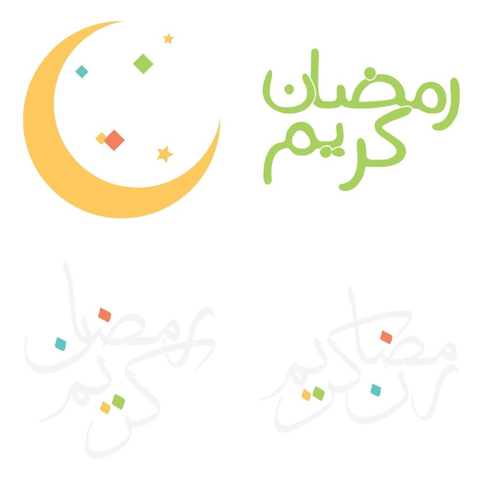 elegant ramadan kareem kalligrafi för islamic månad av fasta. arabicum logotyp design. vektor