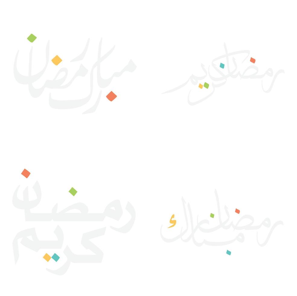 elegant Ramadan kareem Vektor Illustration im Arabisch Kalligraphie zum Muslim Feierlichkeiten.