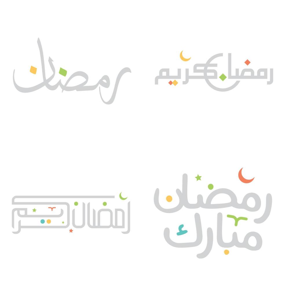 Ramadan kareem Vektor Illustration zum Muslim Feierlichkeiten mit elegant Kalligraphie.