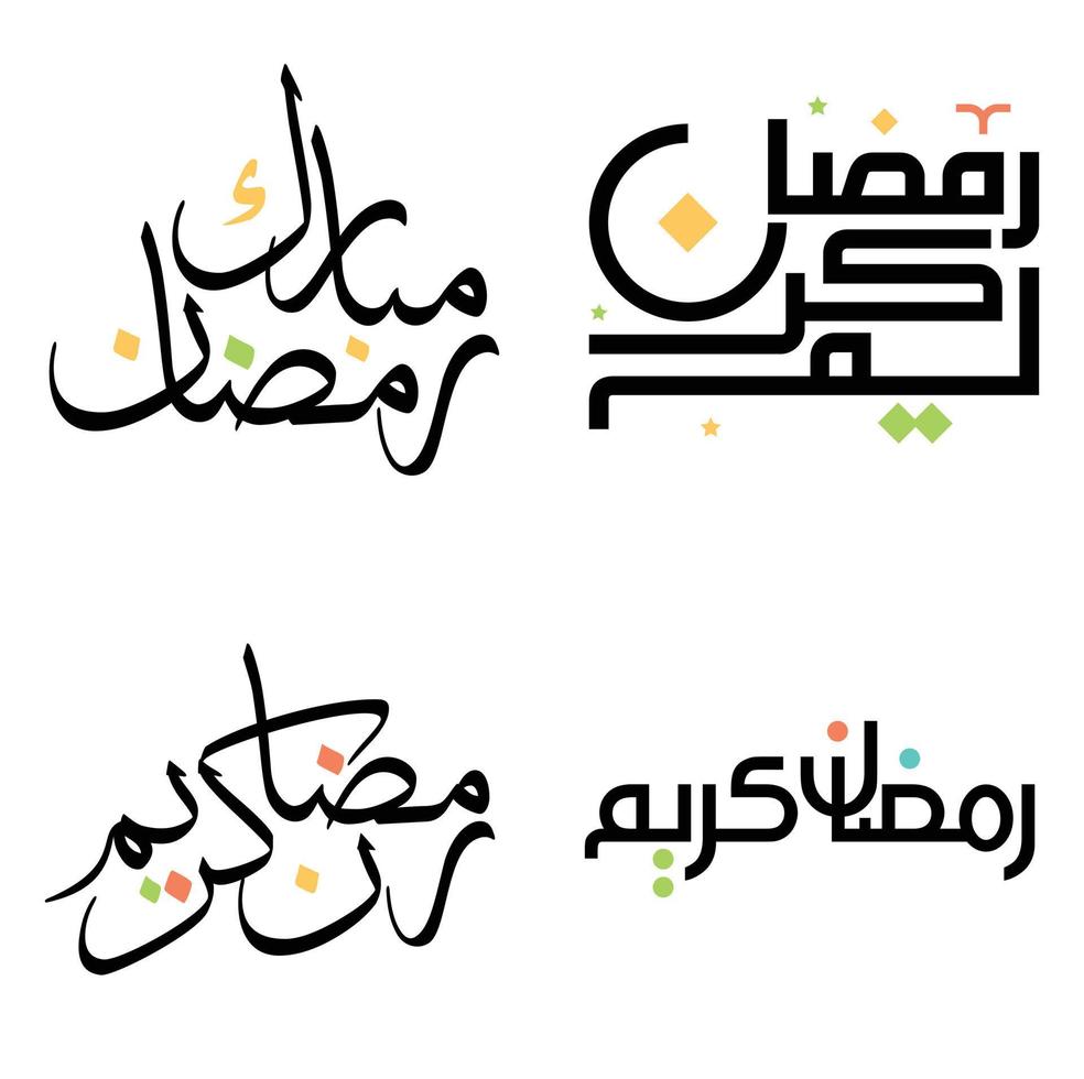 elegant Vektor Illustration von schwarz Ramadan kareem mit islamisch Arabisch Kalligraphie Design.