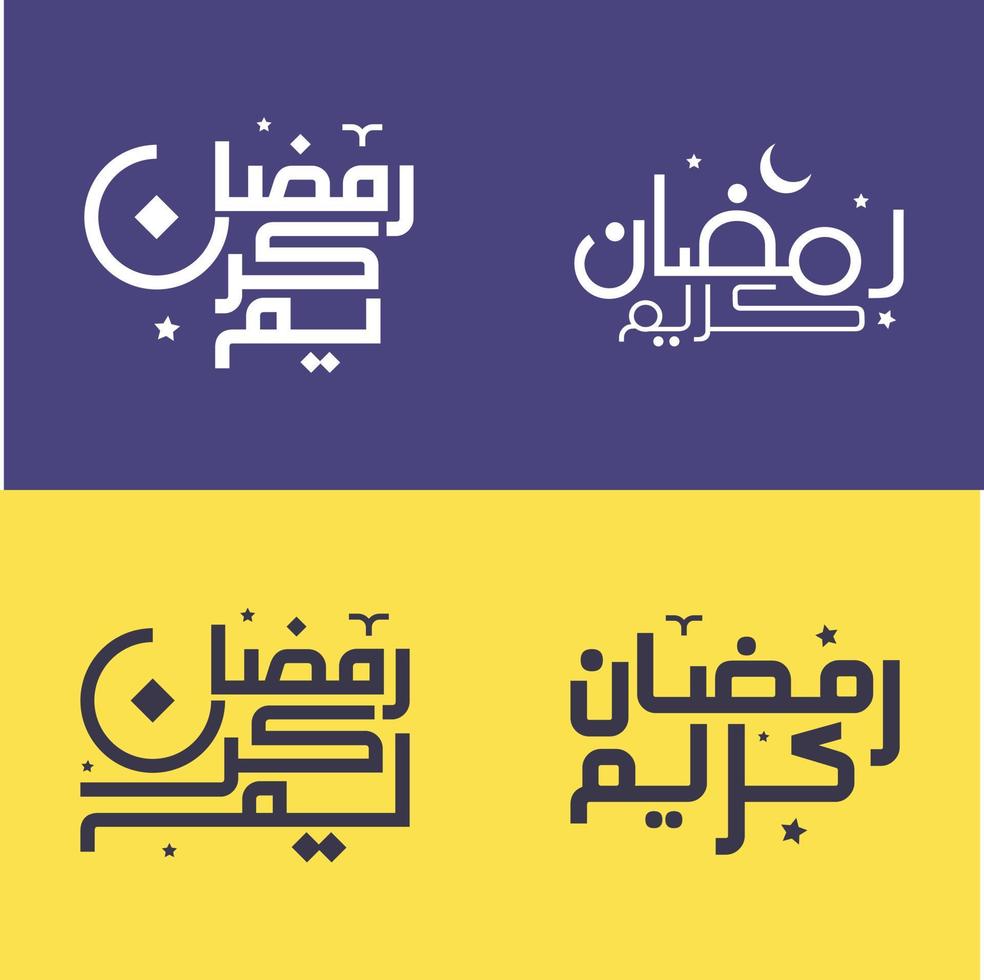 minimalistisch und modern Arabisch Kalligraphie Pack zum feiern Ramadan karem. vektor