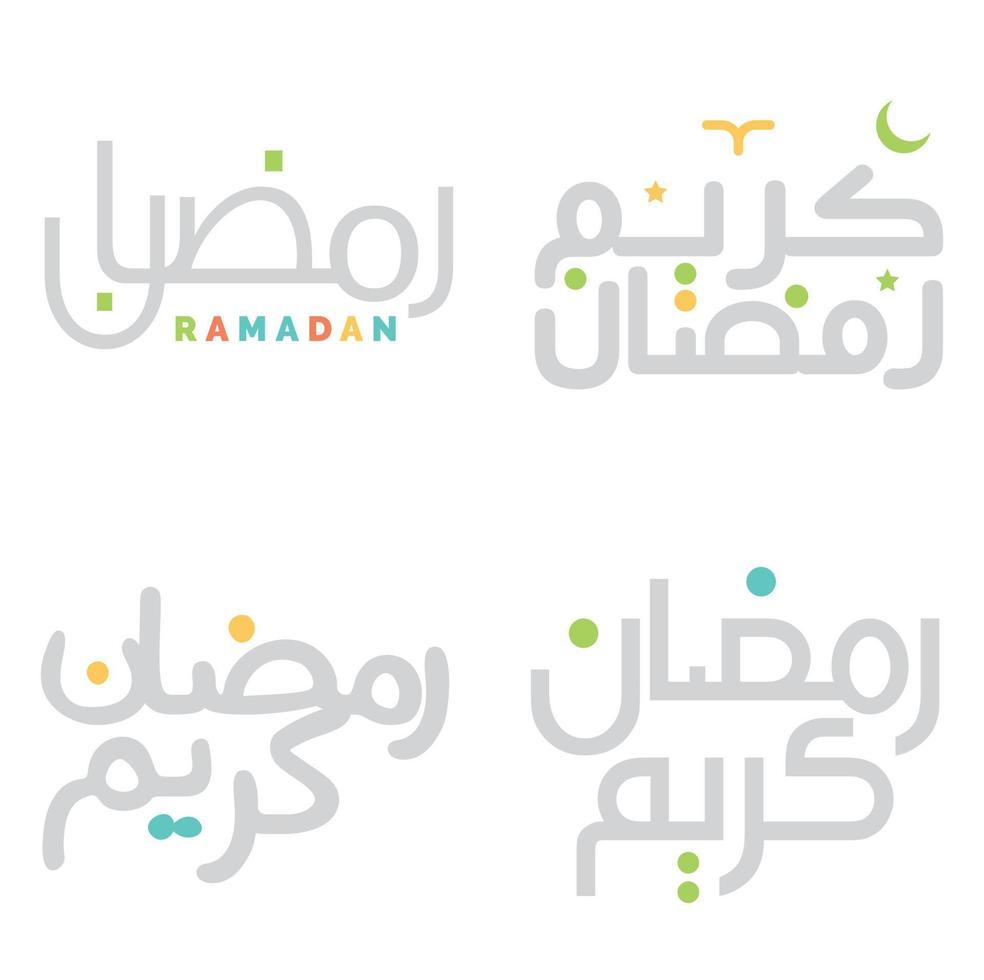 feiern Ramadan kareem mit Arabisch Kalligraphie Vektor Design.