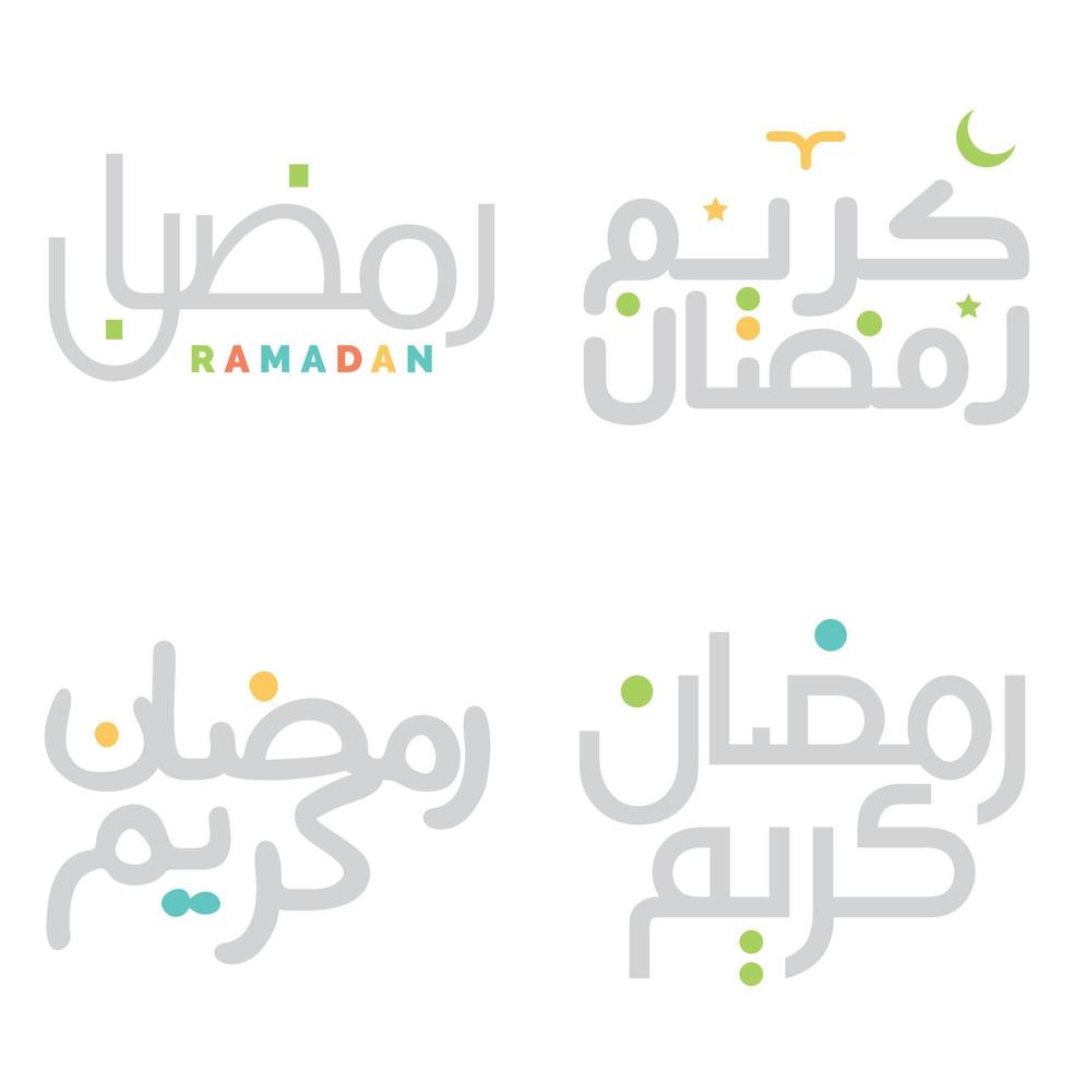 fira ramadan kareem med arabicum kalligrafi vektor design.