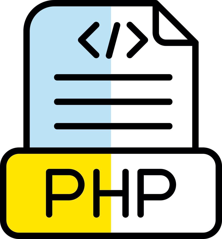 php-Datei-Vektor-Icon-Design vektor