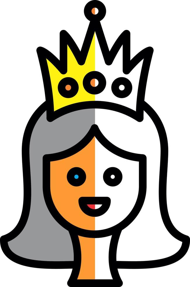 Prinzessin-Vektor-Icon-Design vektor