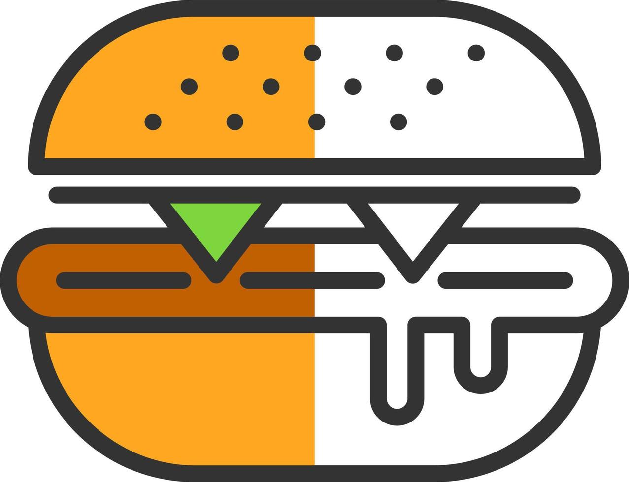 Burger-Vektor-Icon-Design vektor