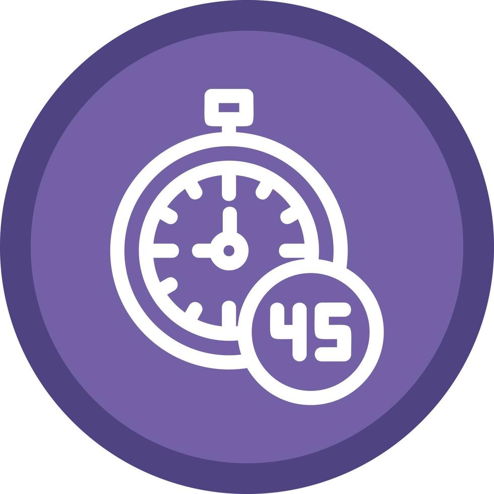 45 Minuten Vektor-Icon-Design vektor