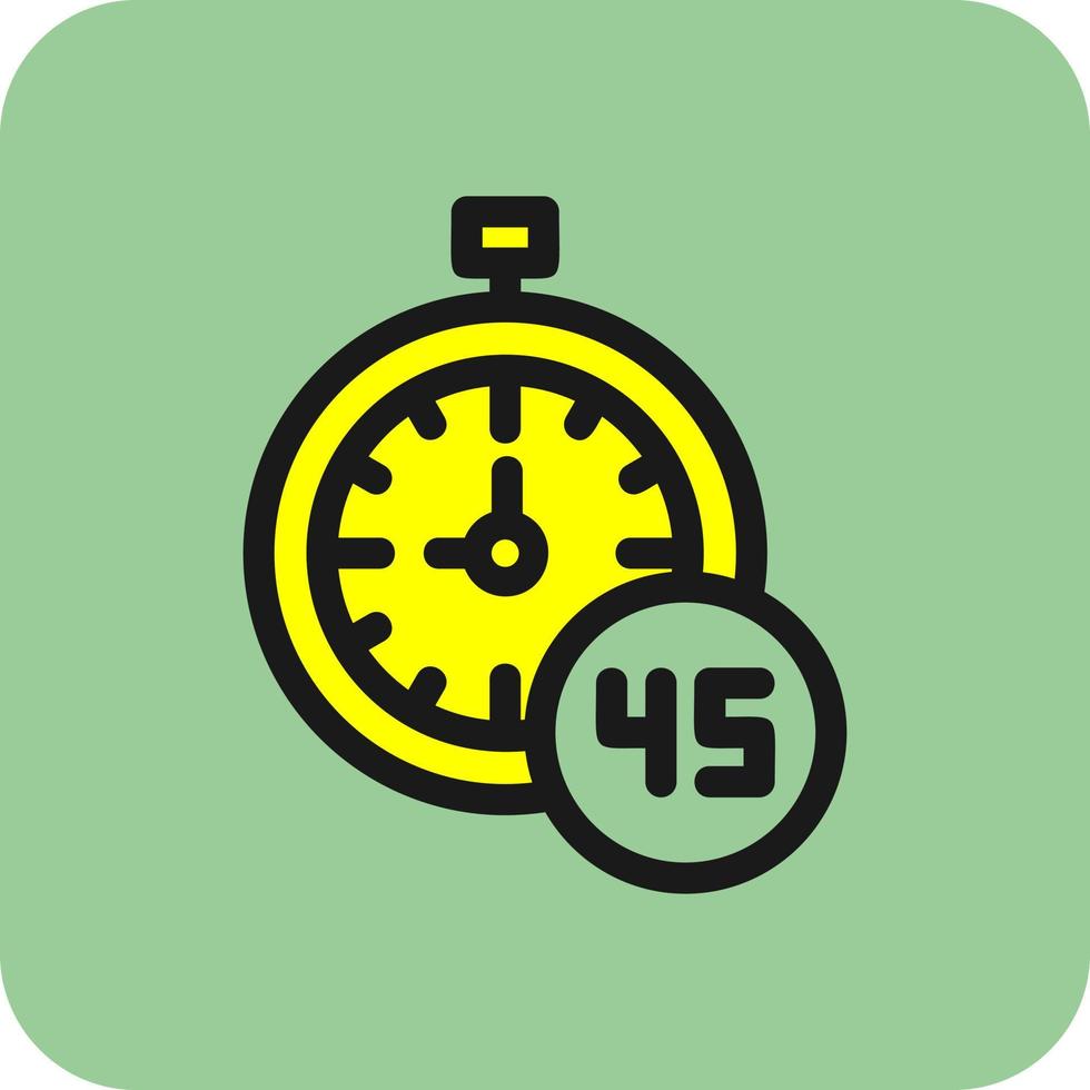 45 Minuten Vektor-Icon-Design vektor