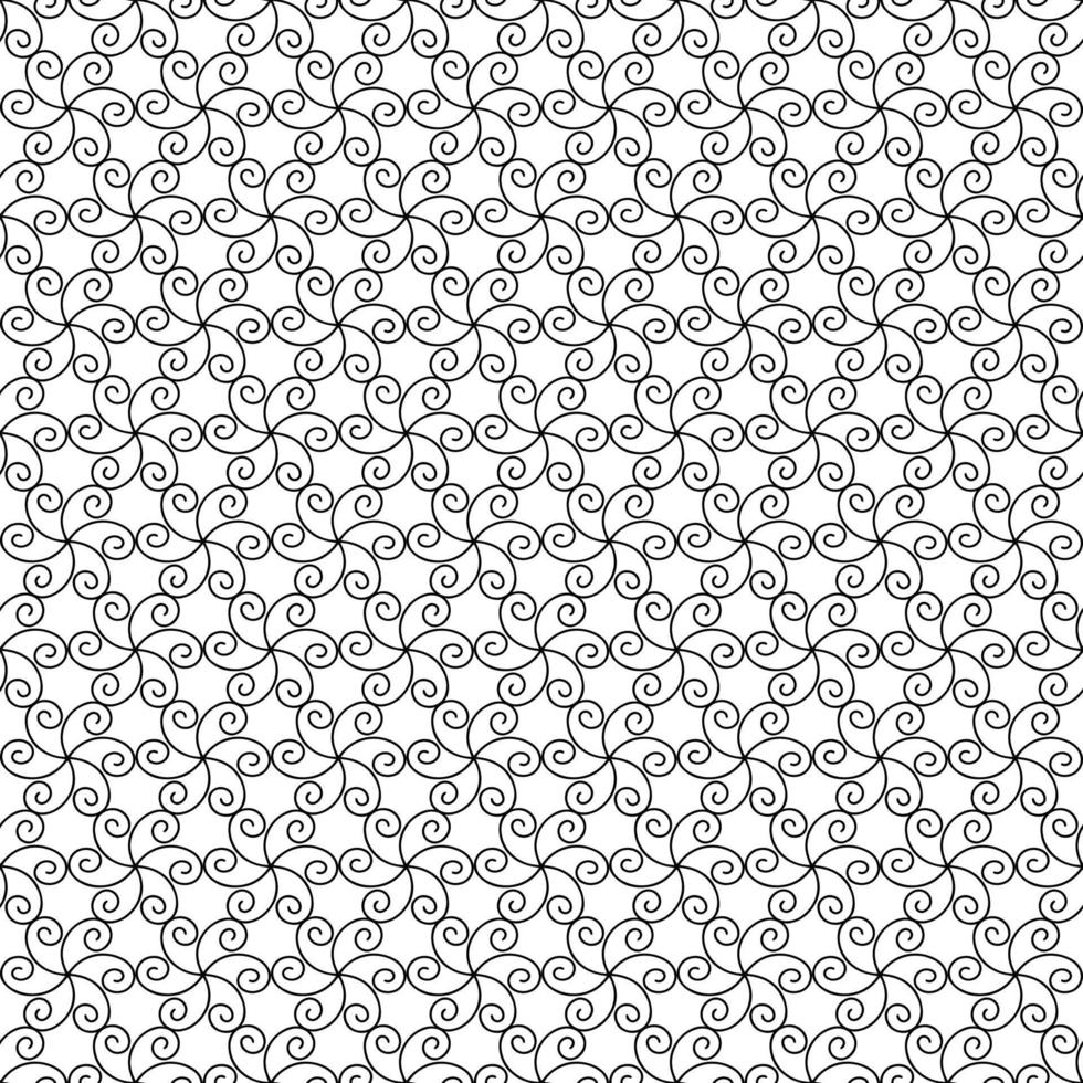 schwarz Linie nahtlos scrollen Gitter abstrakt Vektor Muster