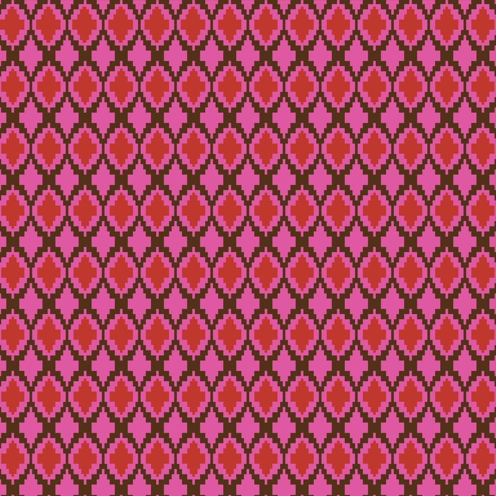 bargello broderi florentinska mönster rosa brun vektor