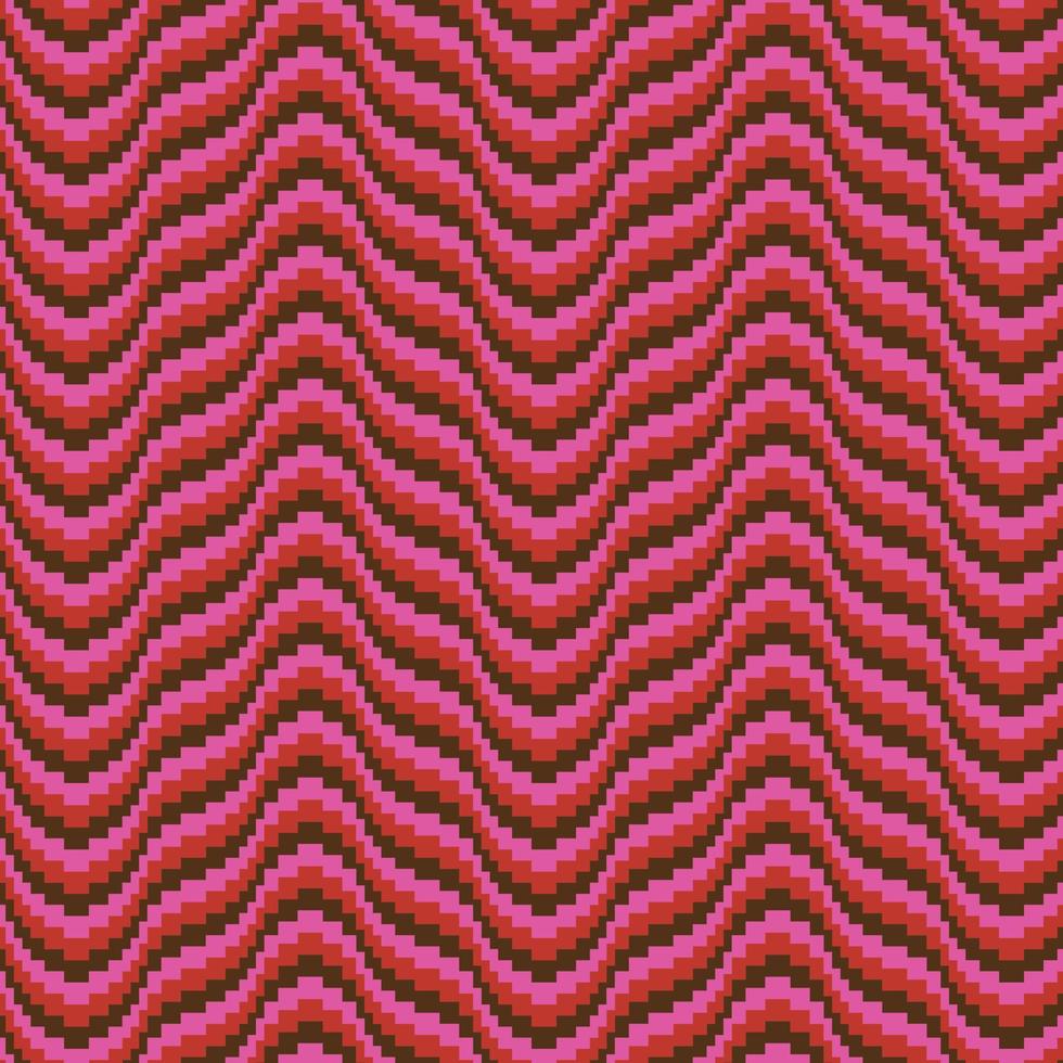 bargello wellig Stickerei Muster Rosa braun vektor