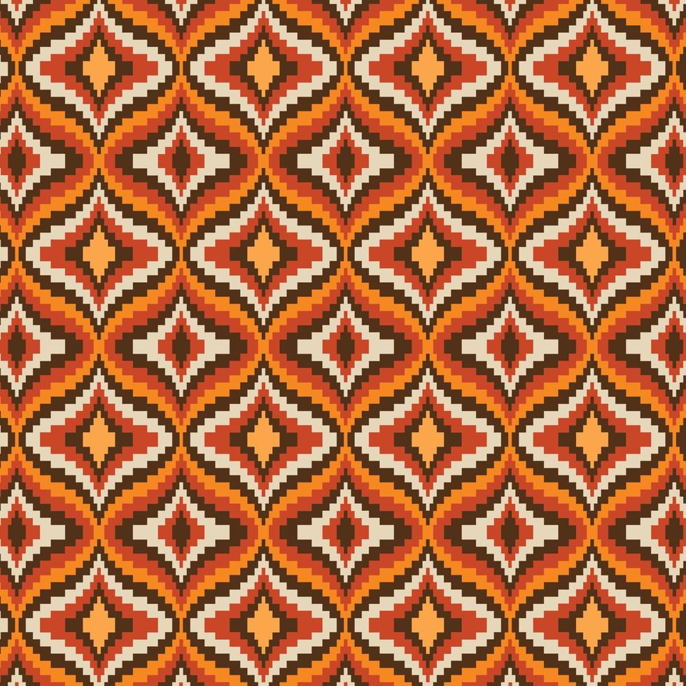 bargello broderi vektor mönster orange brun