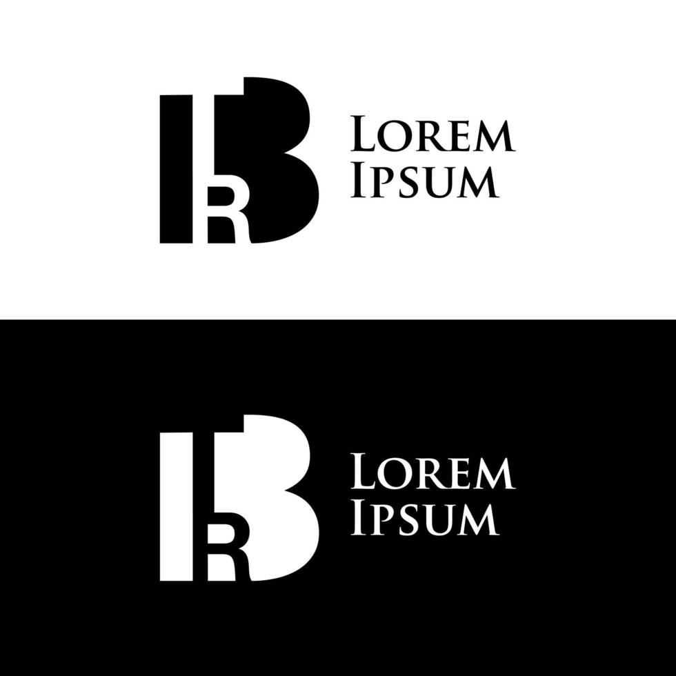 Schlüssel b Briefmarke Logo Design vektor