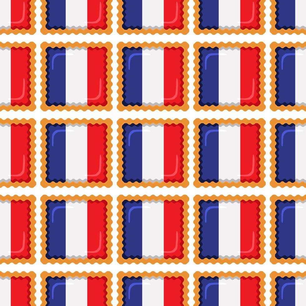 Muster Plätzchen mit Flagge Land Frankreich im lecker Keks vektor