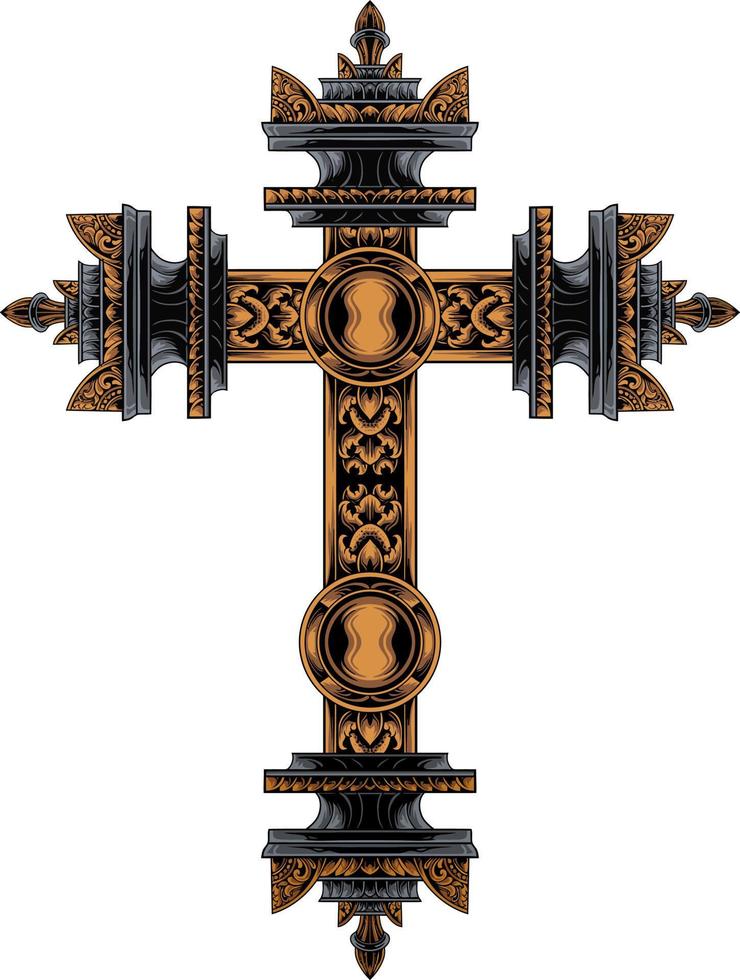 klassisch Stil Christus Kreuz Vektor Design, editierbar Farbe