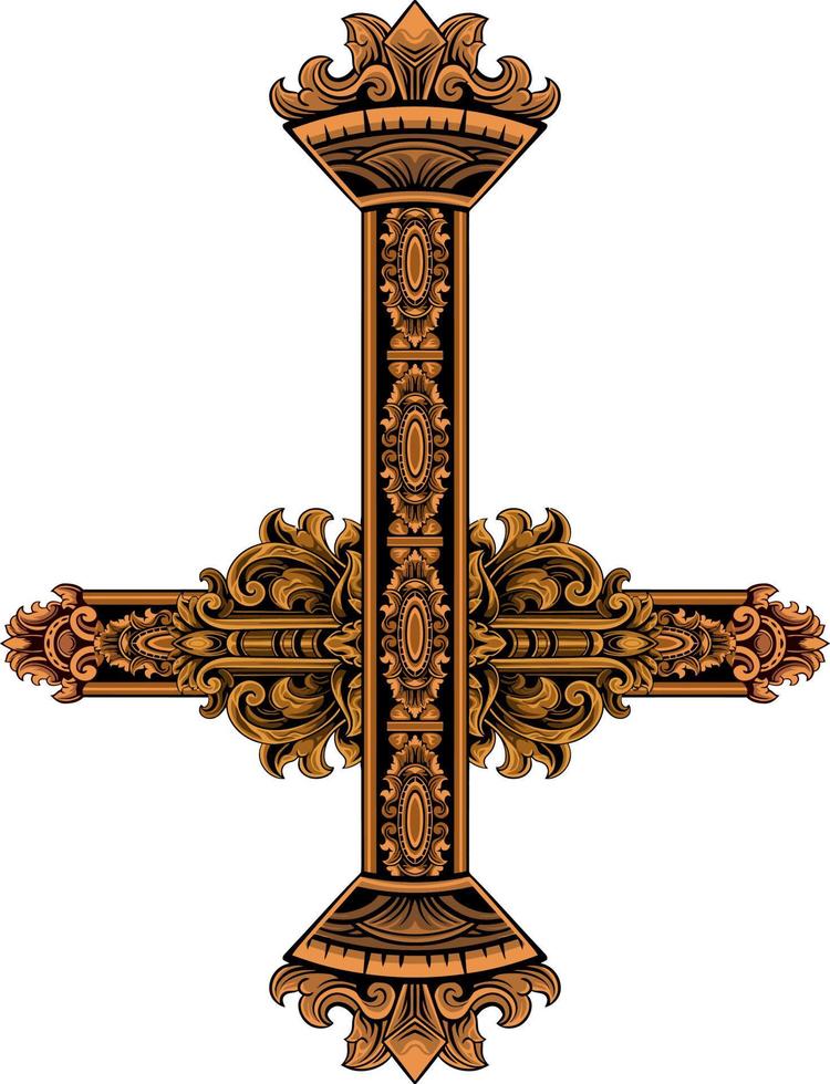 klassisch Stil Christus Kreuz Vektor Design, editierbar Farbe