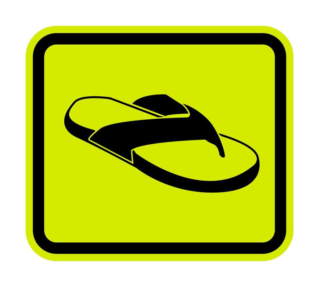 Vorsicht keine offenen Schuhe Zeichen auf weißem Hintergrund vektor