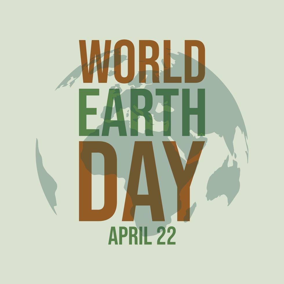 Happy Earth Day logotypdesign vektor