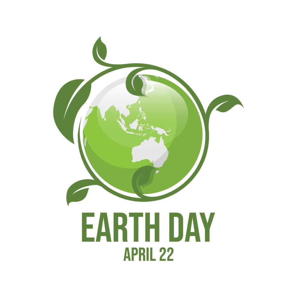 Happy Earth Day logotypdesign vektor
