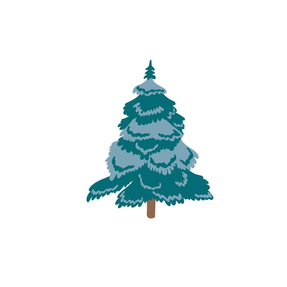 Weihnachtsbaum isoliert auf weißem Hintergrund. vektor