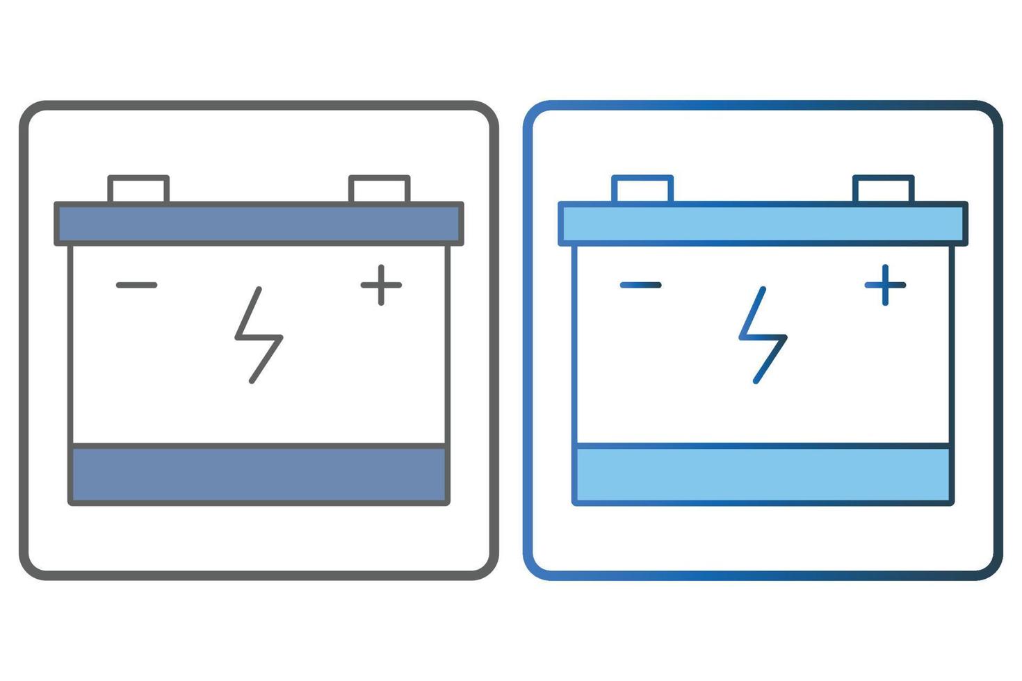 bil batteri ikon illustration. ikon relaterad till bil service, bil reparera. två tona ikon stil, linjär Färg. enkel vektor design redigerbar