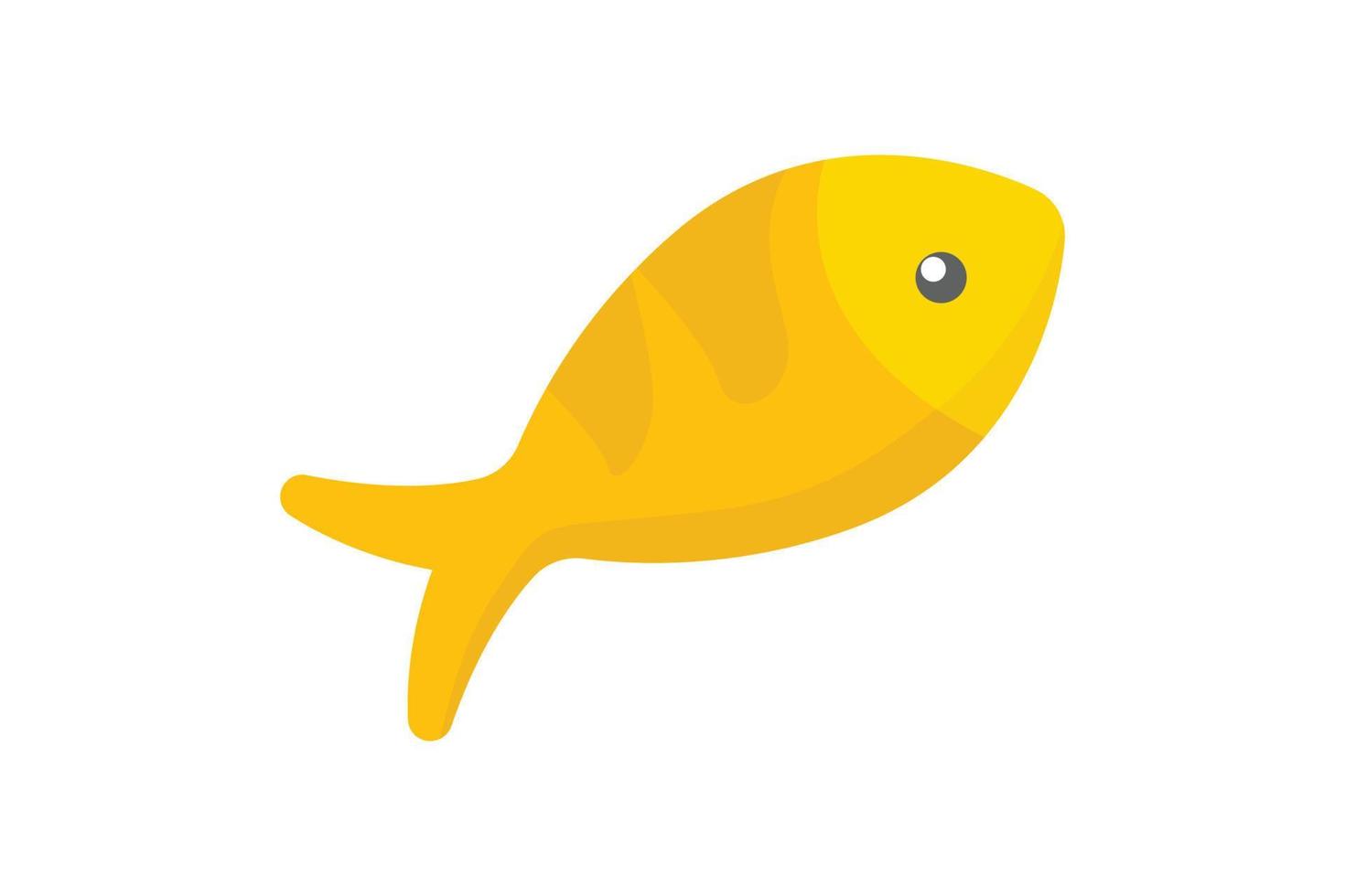 Fisch Symbol Illustration. Symbol verbunden zu Meeresfrüchte. eben Symbol Stil. einfach Vektor Design editierbar