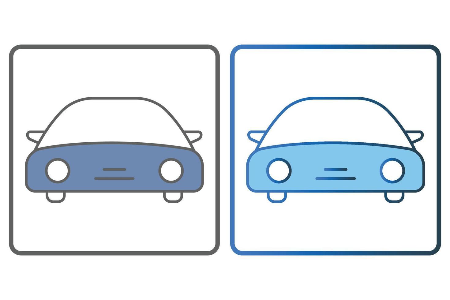 Auto Symbol Illustration. Symbol verbunden zu Transport, Service, Reparatur. zwei Ton Symbol Stil, geradlinig Farbe. einfach Vektor Design editierbar