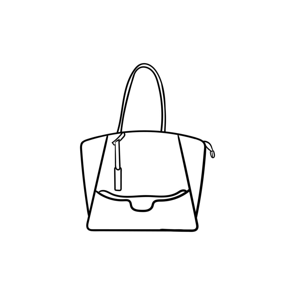 Hand Tasche Frau modisch Linie Illustration Design vektor