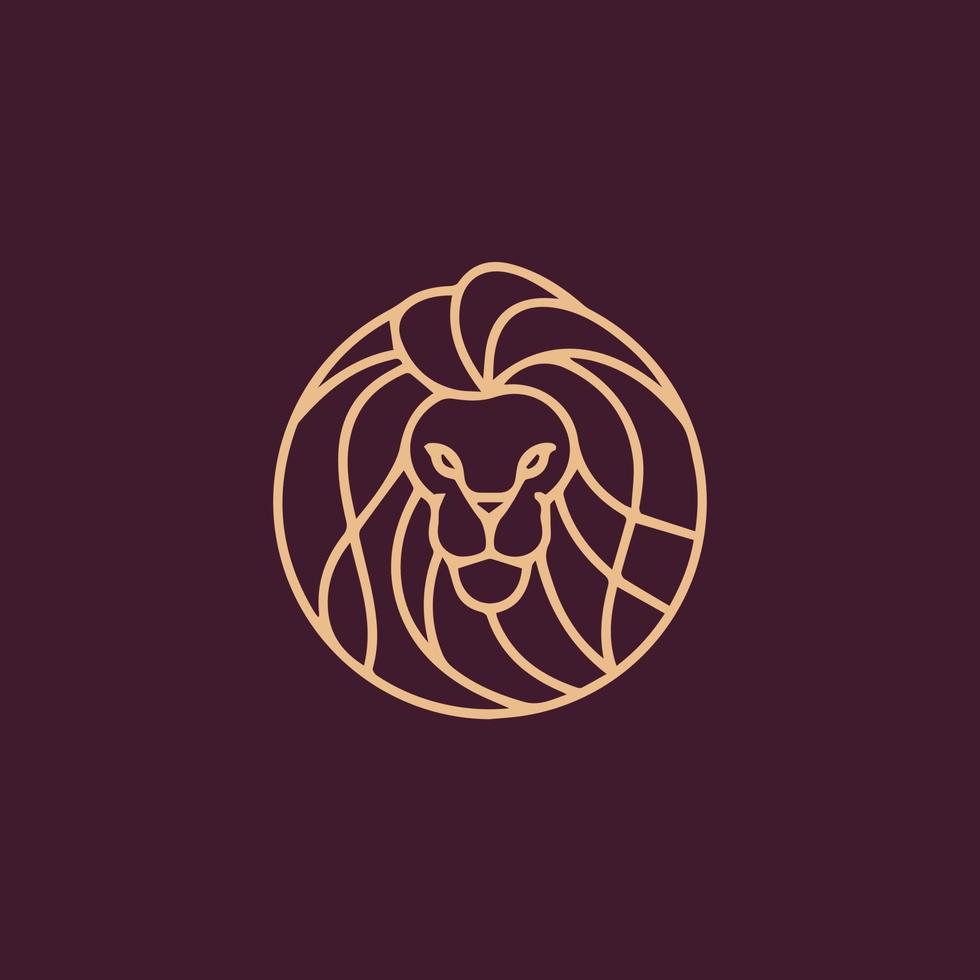 lyx och modern lejon huvud logotyp design vektor