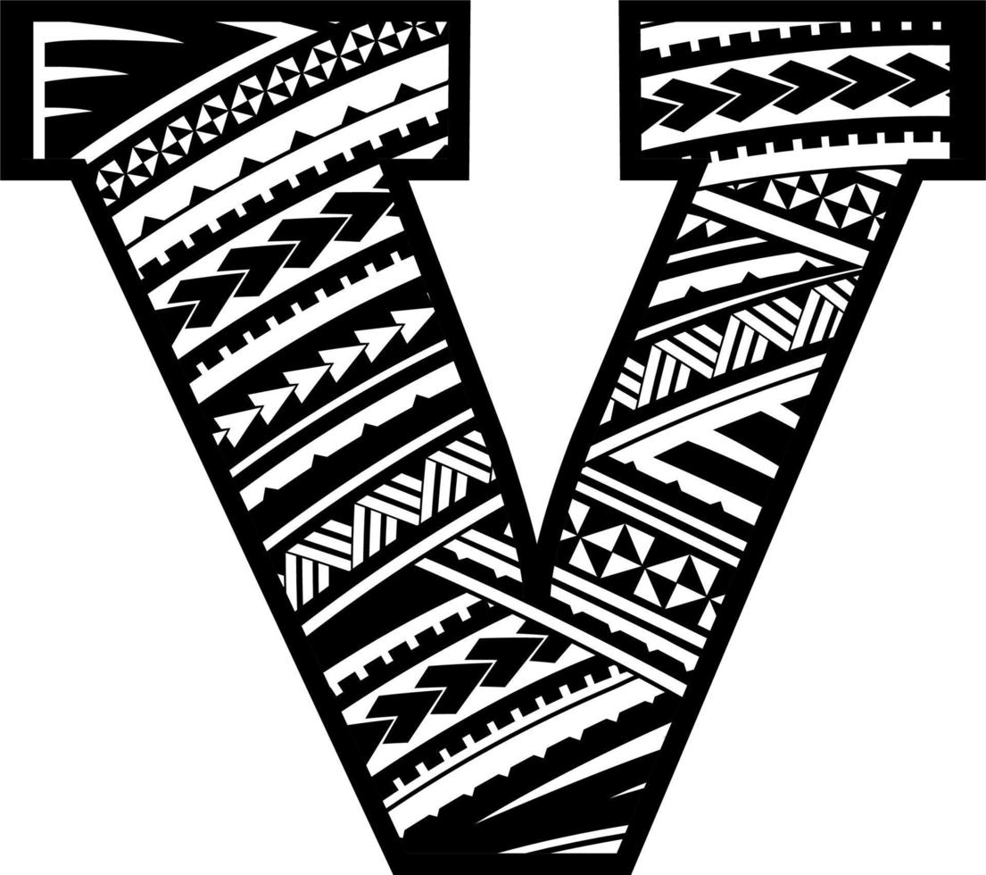 Maori Mandala Englisch Alphabet Briefe vektor