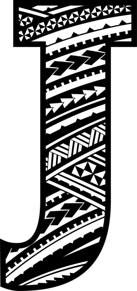 Maori Mandala Englisch Alphabet Briefe vektor