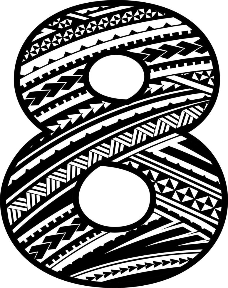 Maori Mandala Englisch Alphabet Briefe vektor