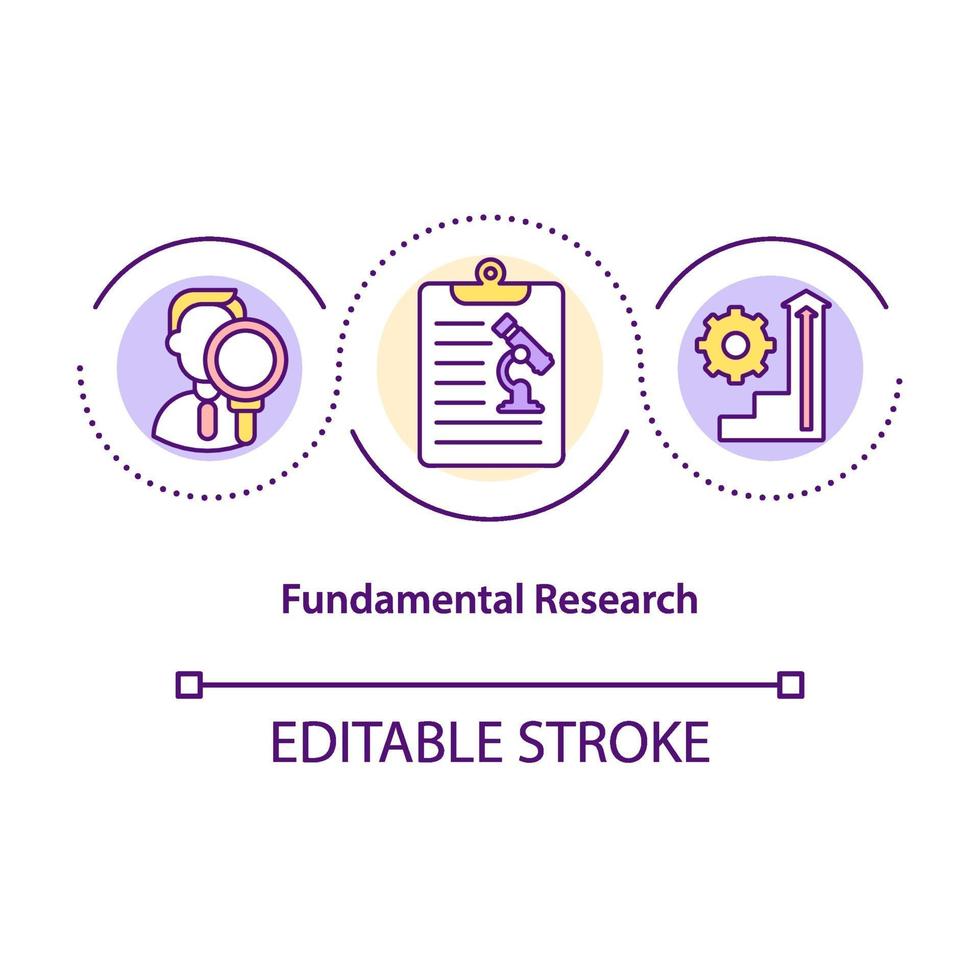 grundläggande forskning koncept ikon vektor