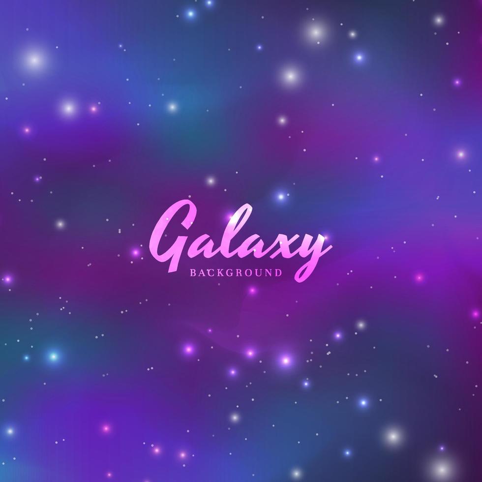 galax starry bakgrund fyrkant design vektor