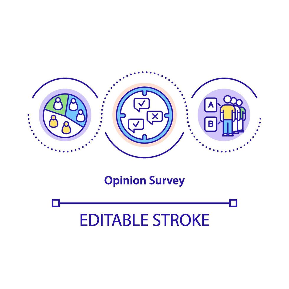 opinionsundersökning koncept ikon vektor