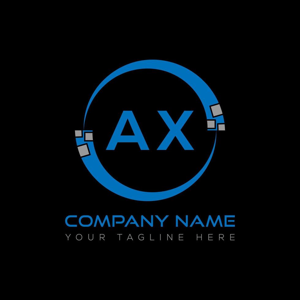 ax buchstabe logo kreatives design. Axt einzigartiges Design. vektor