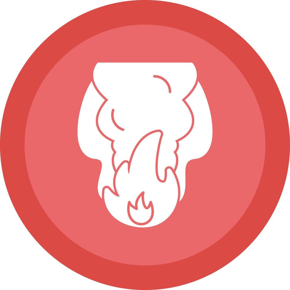 Brandverschmutzung Vektor-Icon-Design vektor