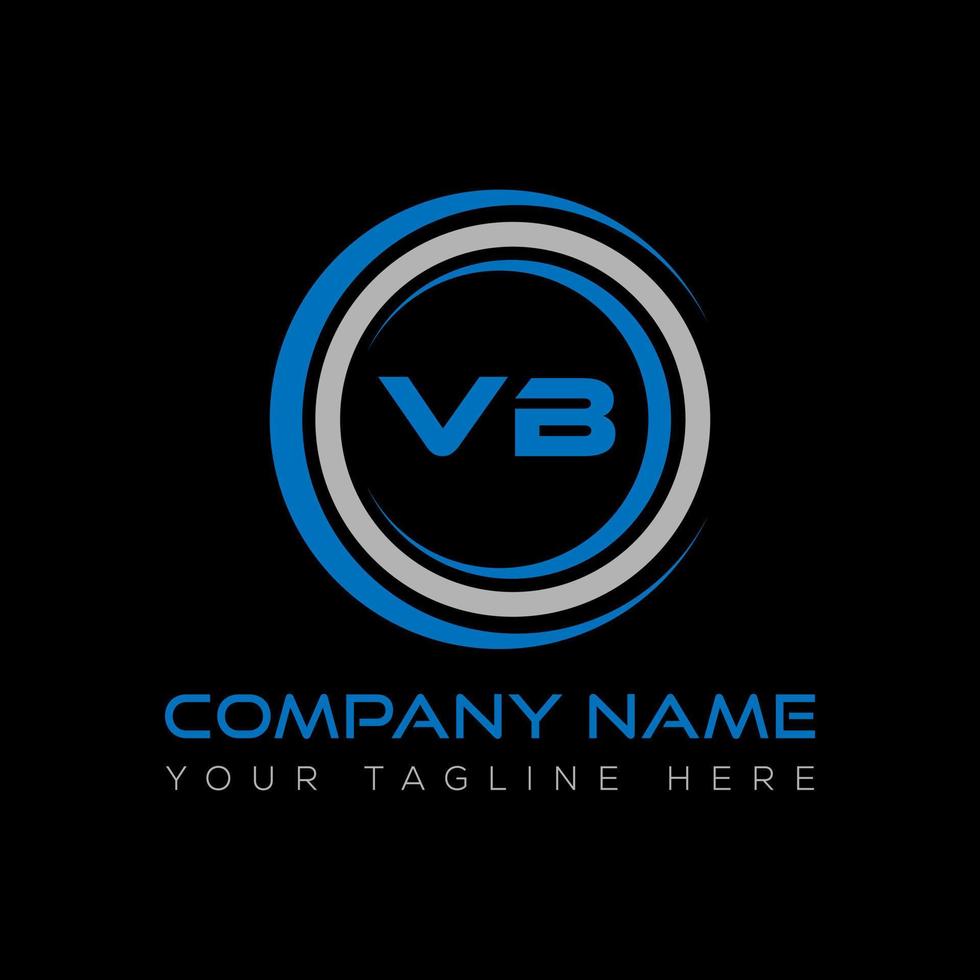 vb brev logotyp kreativ design. vb unik design. vektor