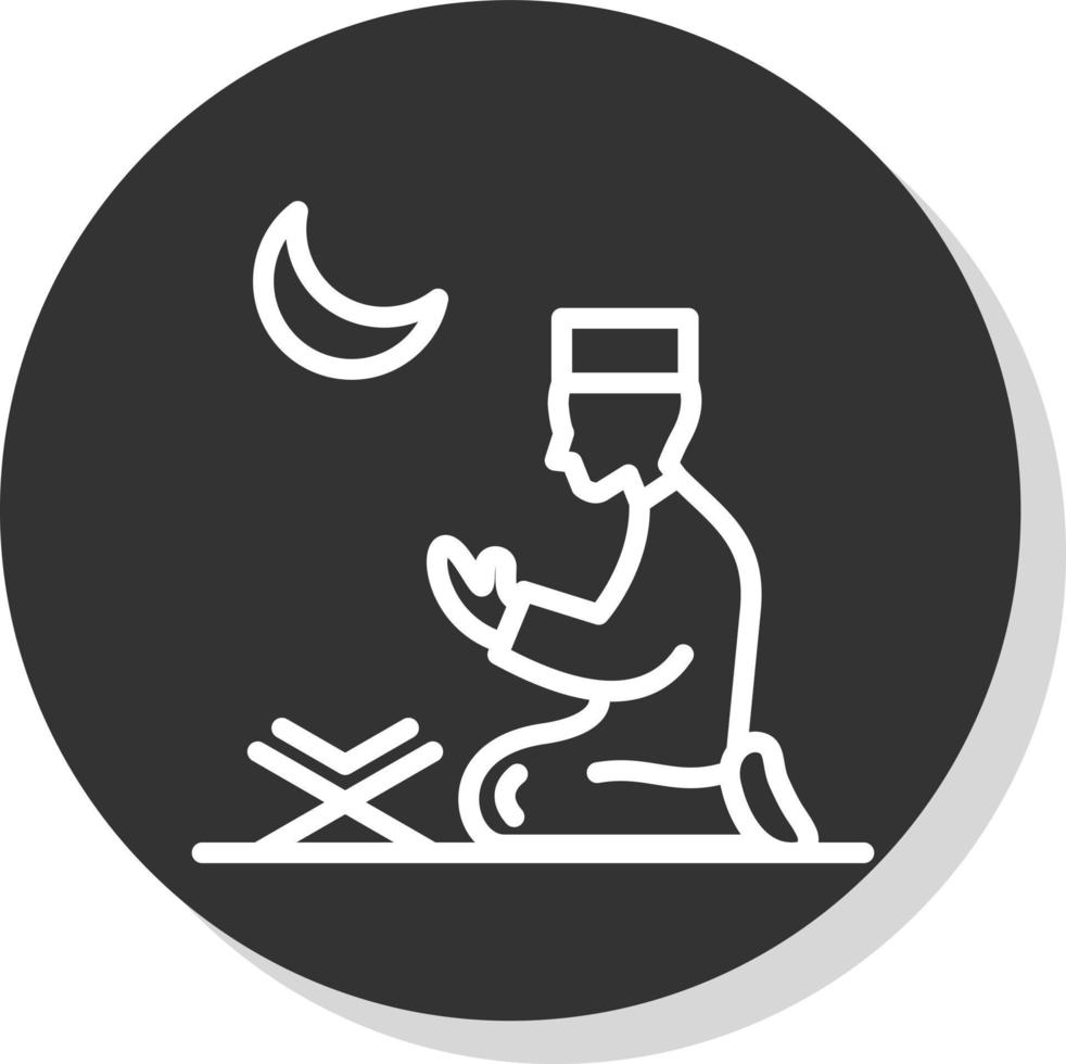 muslimisches betendes Vektor-Icon-Design vektor