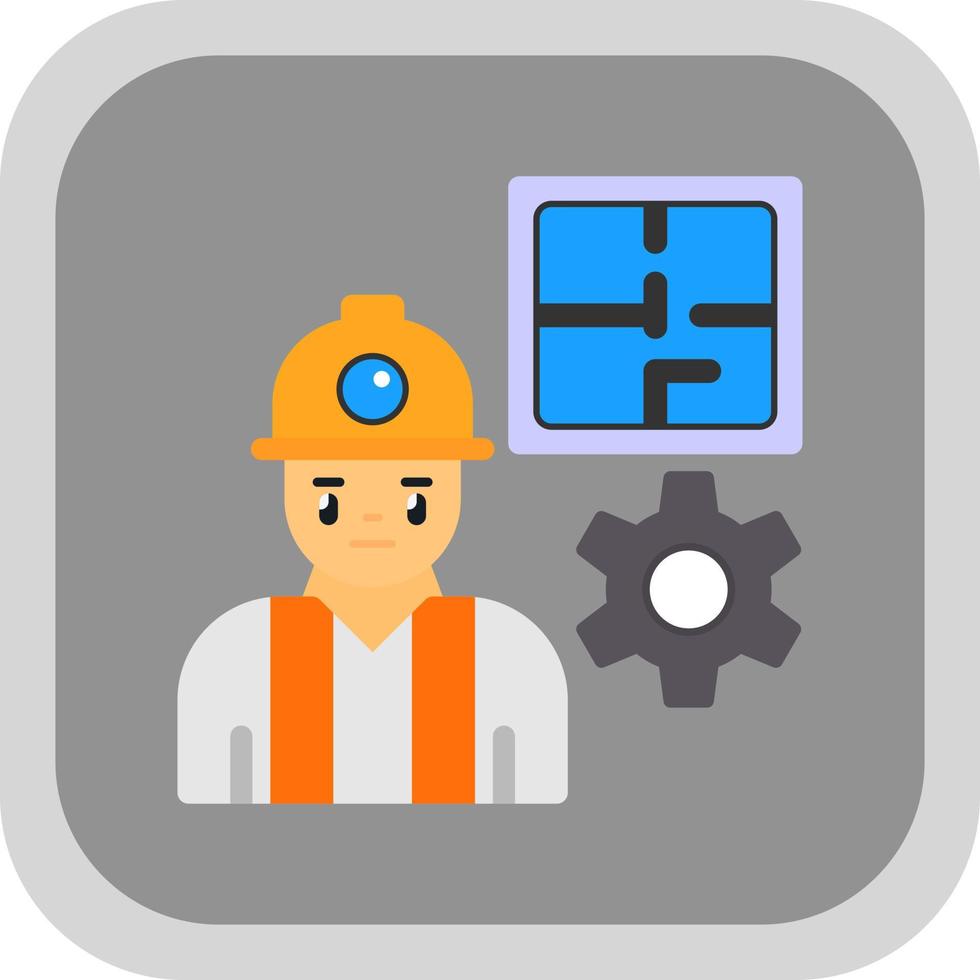 Bauingenieur-Vektor-Icon-Design vektor