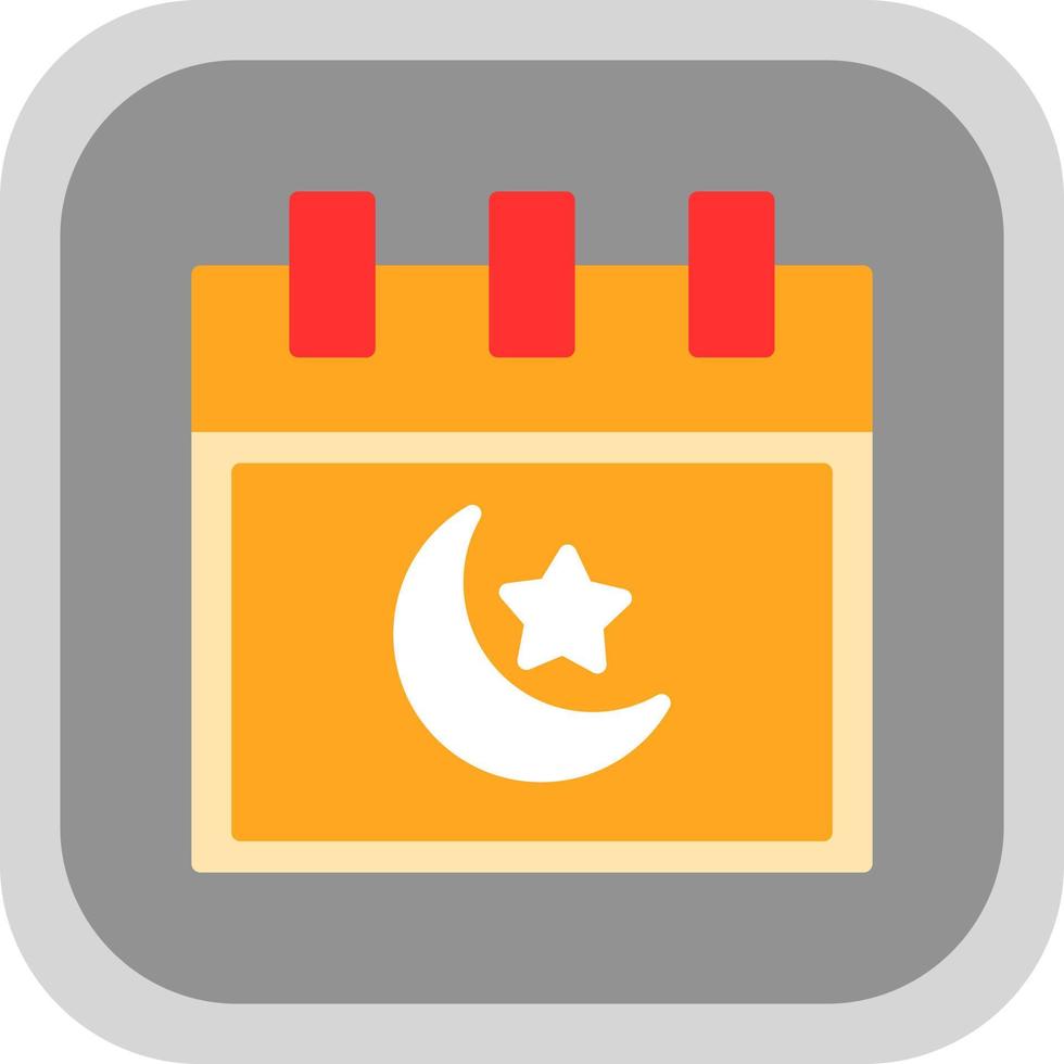 islamischer Kalender-Vektor-Icon-Design vektor