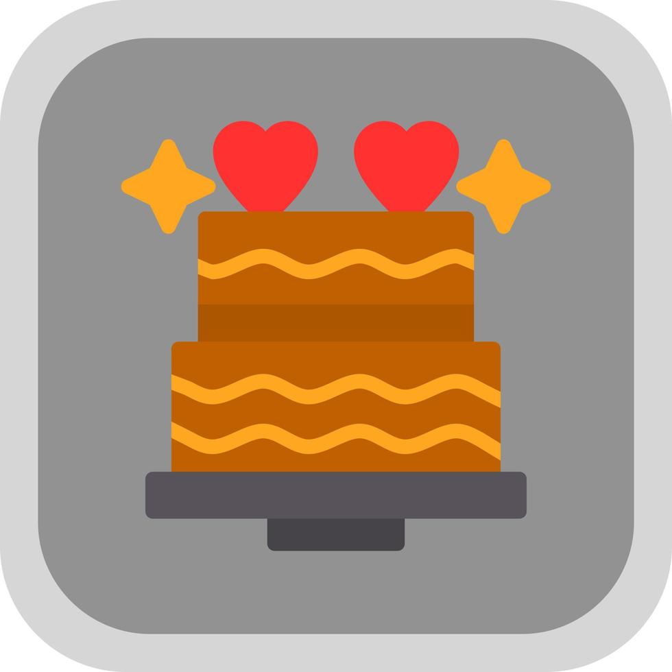 Hochzeitstorte-Vektor-Icon-Design vektor