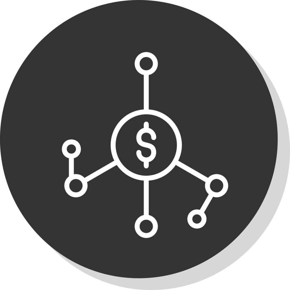 pengar nätverk vektor ikon design