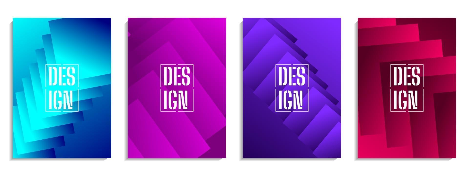 abstrakte Abdeckung buntes geometrisches Formdesign vektor