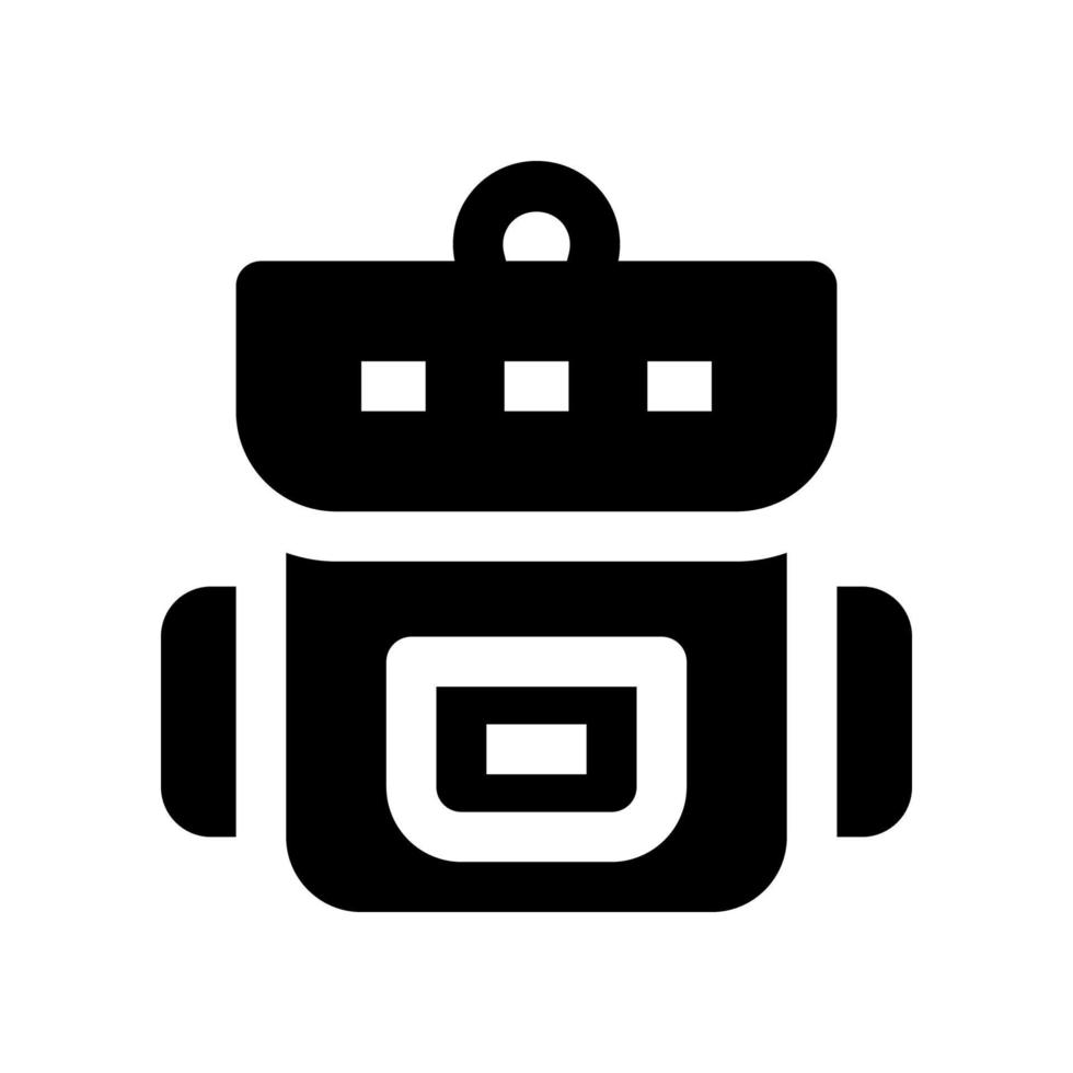 Rucksack Symbol zum Ihre Webseite, Handy, Mobiltelefon, Präsentation, und Logo Design. vektor