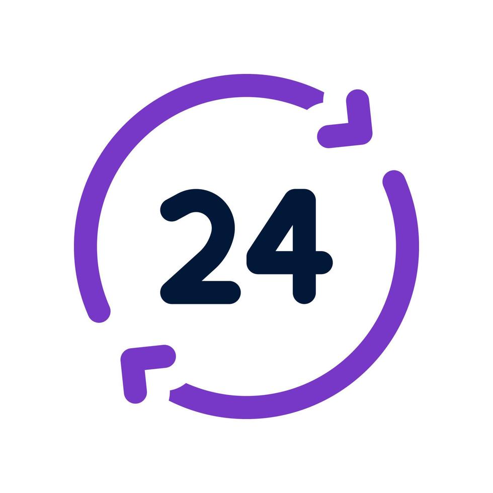 24 timmar ikon för din hemsida, mobil, presentation, och logotyp design. vektor