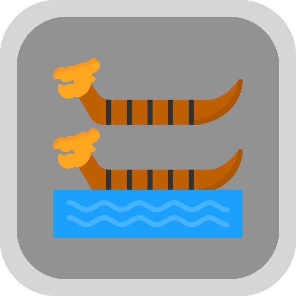 Drachenboot-Rennvektor-Icon-Design vektor