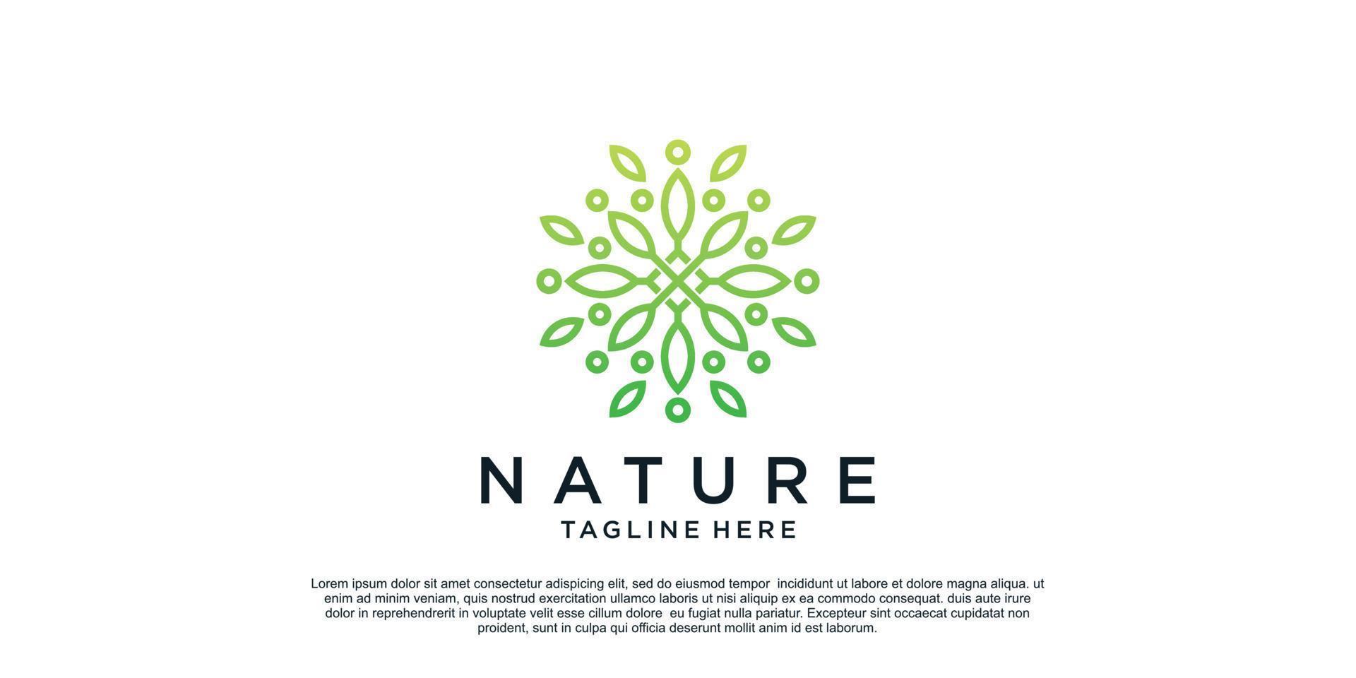 Natur Logo Design mit einzigartig Konzept Prämie Vektor Teil 4